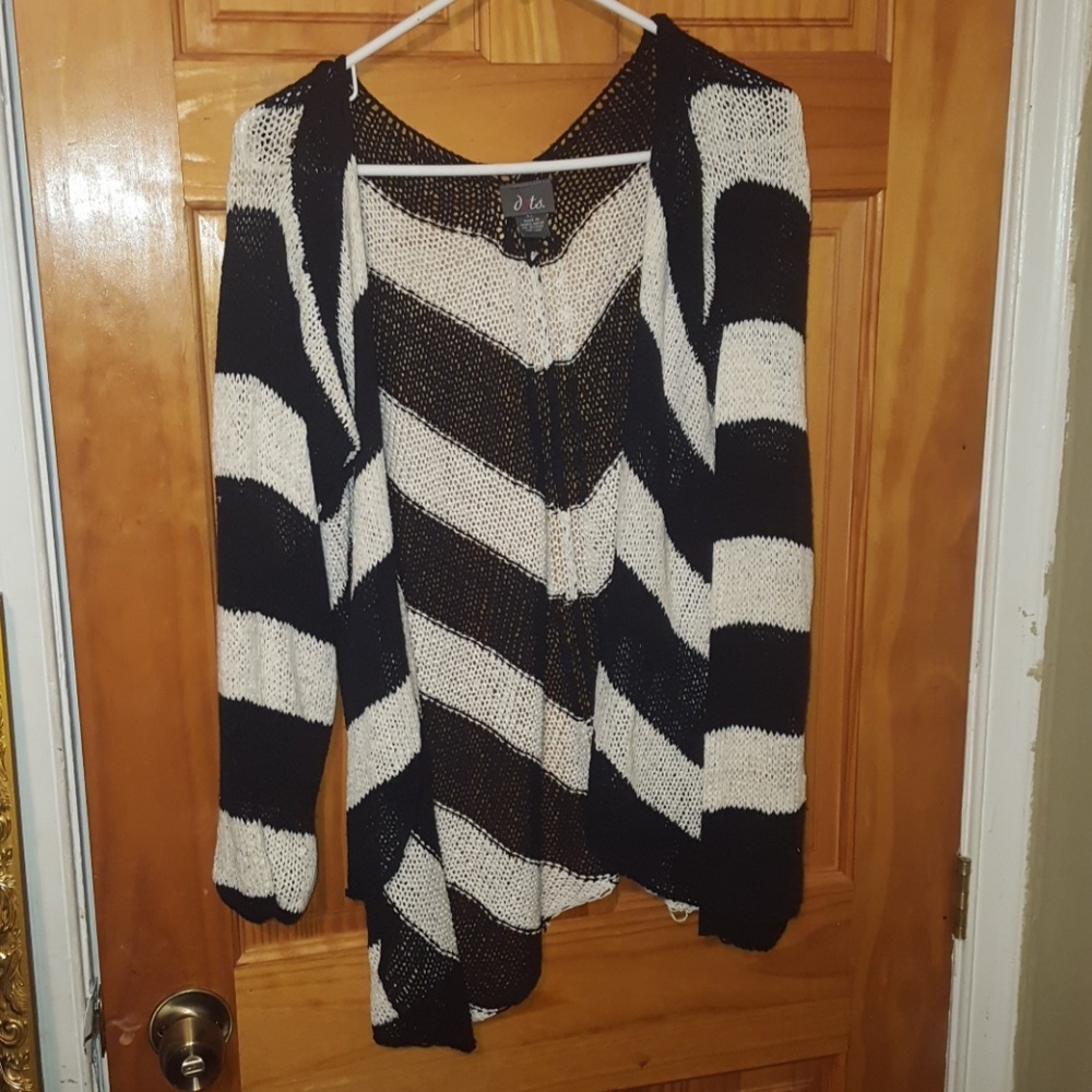 Dots Women's Cardigan Sweater Black/White Size XL